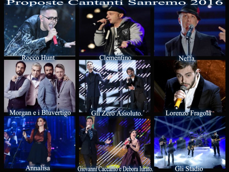 Proposte Cantanti Sanremo 2016 Rocco Hunt,Clementino,Neffa,Bluvertigo,Zero Assoluto,Lorenzo Fragola,Anna Lisa,.jpg